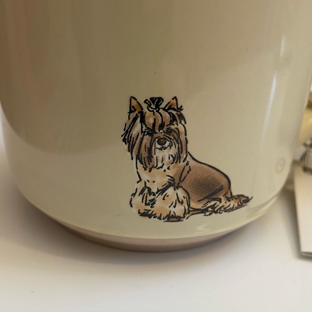 NWT Yorkie Mug Set – Beige (Set of 2)